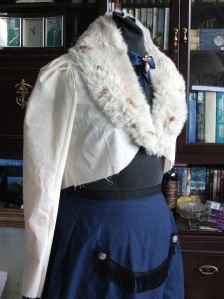 First calico toile with fur collar